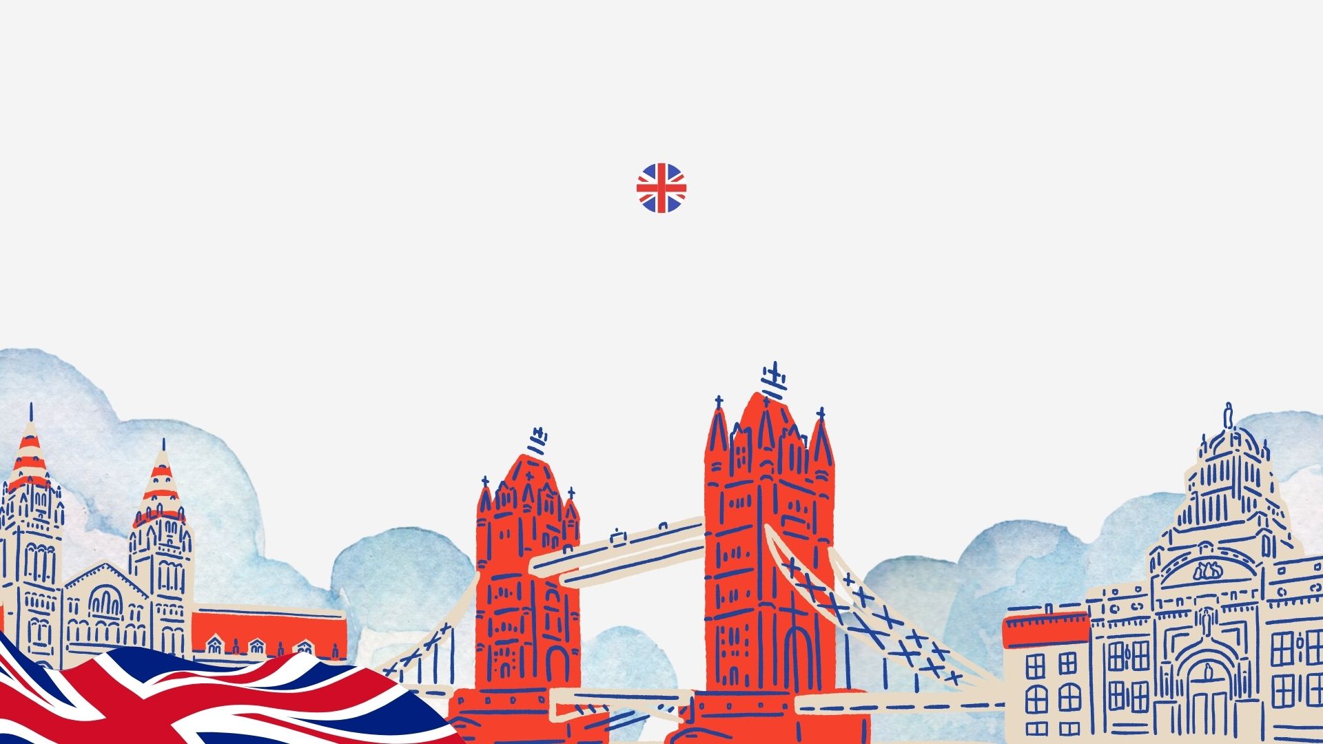 Britain Introduction Presentation in Blue and Red Informative Style